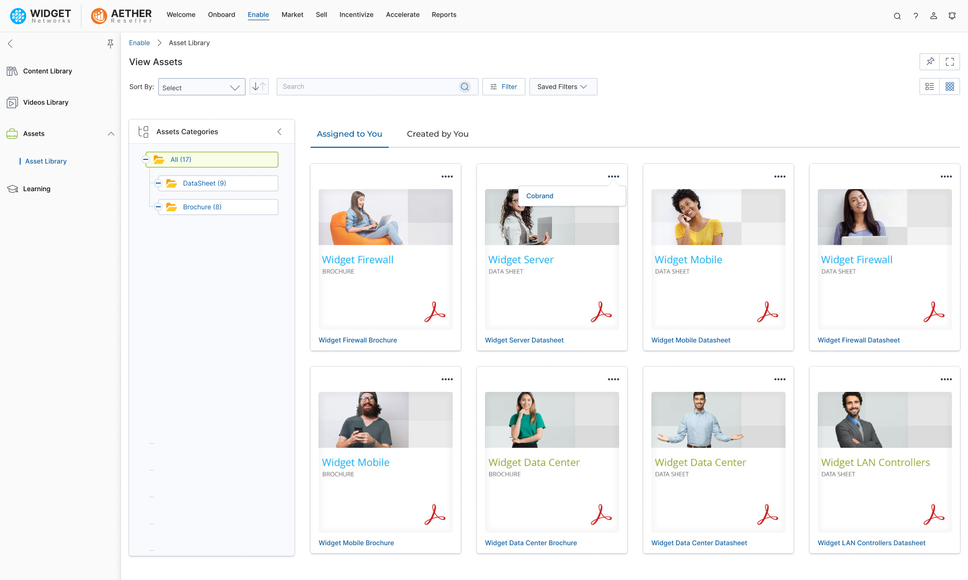 Co-Branded Assets - View Assets