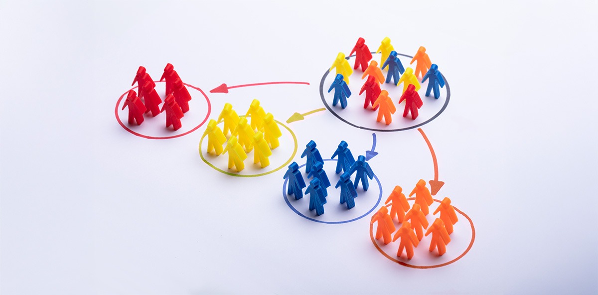 Color-coded team figures in interconnected circles with arrows, representing structured PartnerOps alignment across global teams and functions.