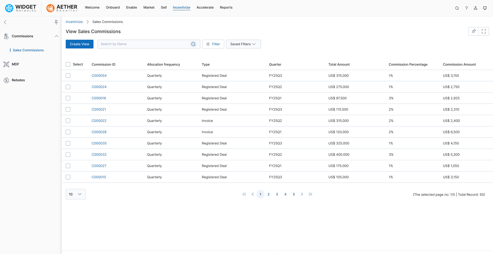Commissions Engagement
