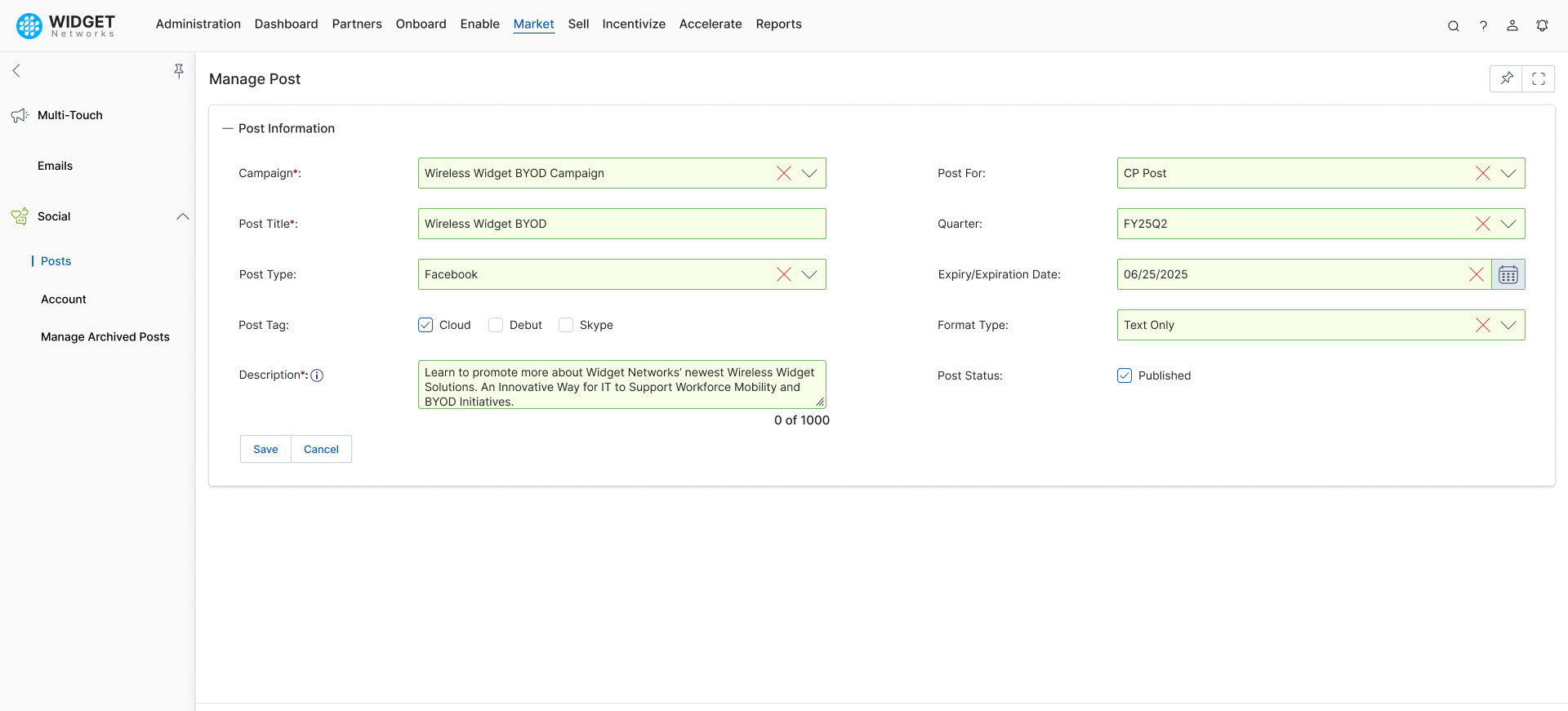 Social Syndication Management Manage Post