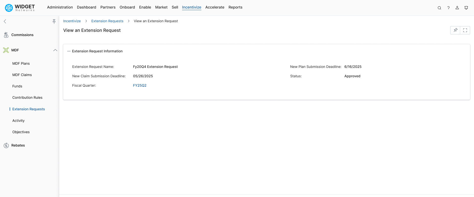 MDF Extension Management