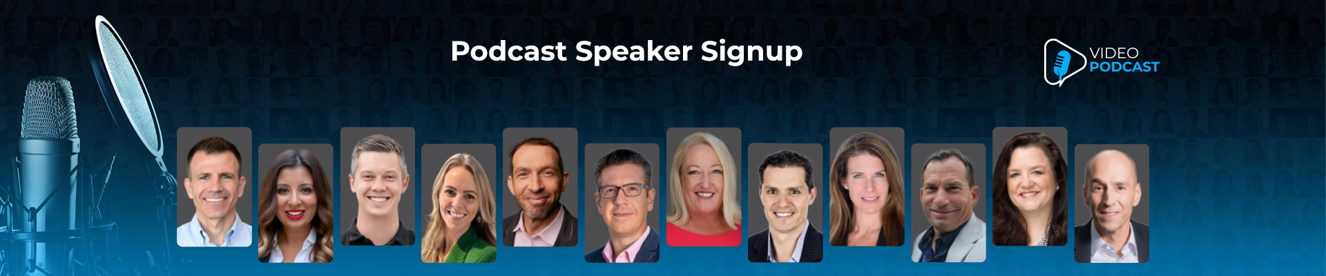 Speaker Signup of Leadership Podcast Series banner
