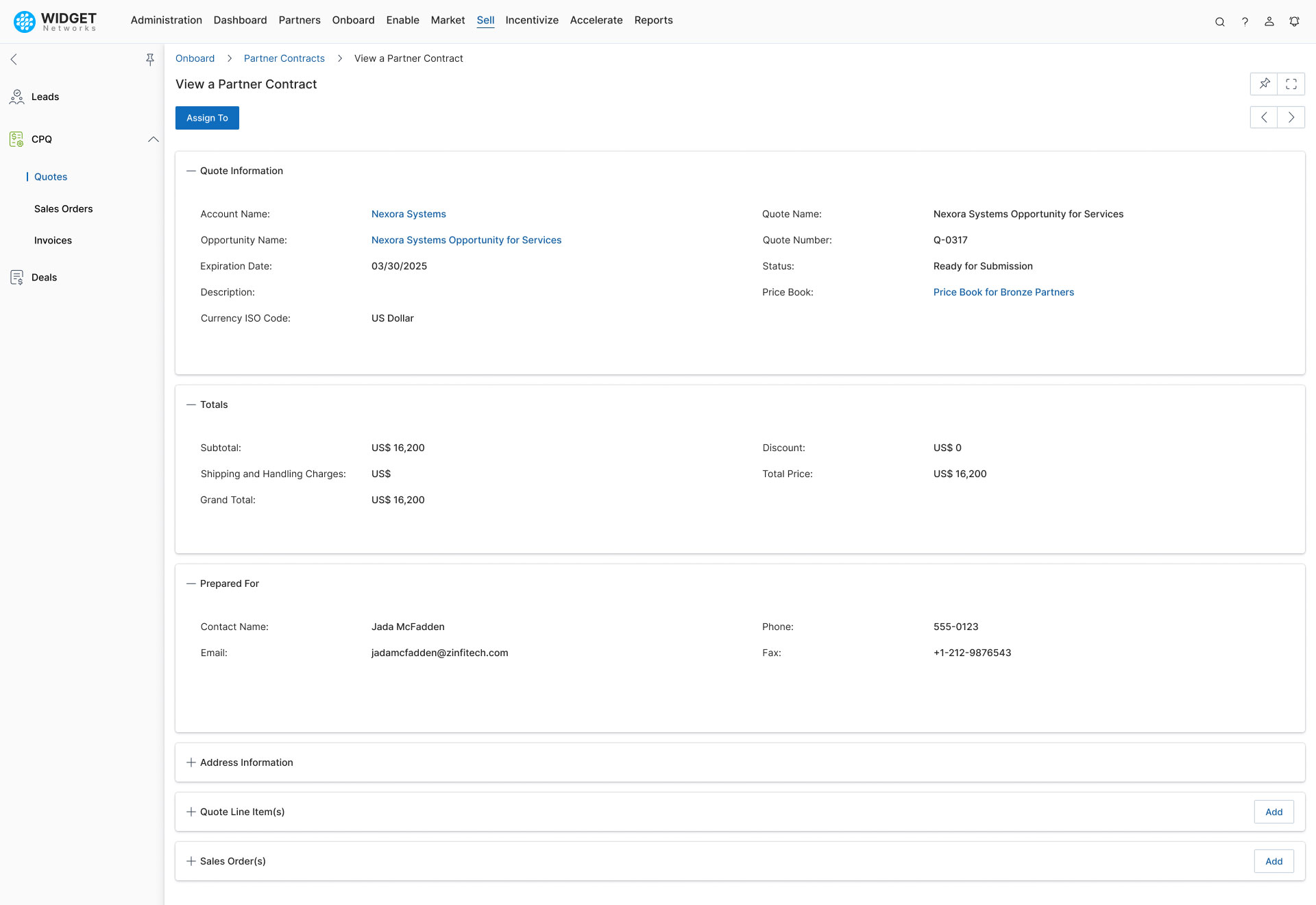 Configure Price Quote Management